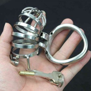 NXY Cockrings Chastity Cage Bondage Gear Urethral Catheter Cock Male Device Stainless Steel Belt Penis for Man 201 1124