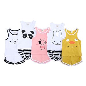 Baby Kleidung Set Ärmellose Cartoon Weste Top + Shorts 2 Teile/satz Sport Outfits Jungen Anzüge M3535