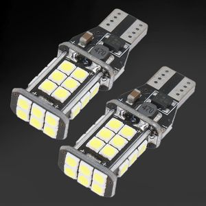 100 sztuk / partia Hurtownie Białe Niezwykle jasne żarówki T15 W16W 921 912 3030 24Smd Błąd Canbus Free Led Car Backup Reverse Lights 12V