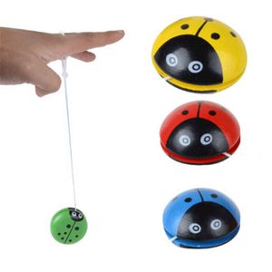 Yo Toys For Children Coccinella Yo Ball Blu Verde Rosso Giallo Coccinella Yoyo Giocattoli creativi Legno Casuale G1125