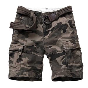 Premium Qualität Camouflage Cargo Shorts Männer Casual Militär Armee Stil Strand Lose Baggy Tasche Männliche Kleidung 210713