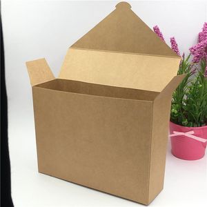 Opakowanie na prezenty 100pcs/Lot Brown Kraft Boxes 20x15x6cm puste pudełko Papier opakowania do biżuterii/prezentów/ręcznik/cukierki/książka/zabawki/kosmetyki