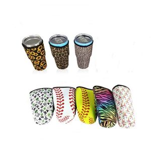 Drinkware Handle 30oz Reusable Ice Coffee Cup Sleeve Cover Neoprene Insulated Sleeves Holder Case Bags Pouch For 32oz Tumbler Mug Water Bottle SN5522