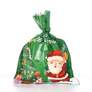 Partihandel Tom Aluminium Folie Julväska Santa Slips Rope Presentväskor Candy Förpackningspåsar 24x32cm 29x32cm 29x43cm 39x51cm 44x60cm