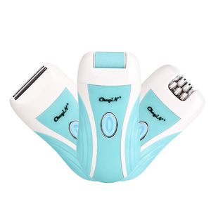 3 in 1 Donne Epilatore Elettrico Rasoio Ricaricabile Depilador Lady Rasatura Rimozione Dei Capelli Rimozione Del Callo Pedicure Del Piede Strumento di Cura