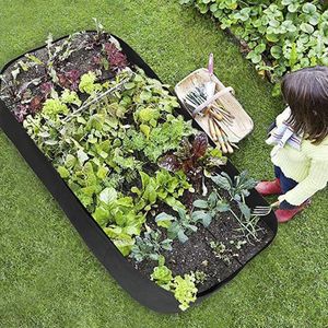 4/8 Grid Gardening filt plantering väska trädgårdsplanter blomkrukor layout Vattentät blomkruka inomhus utomhusbruk / planterare