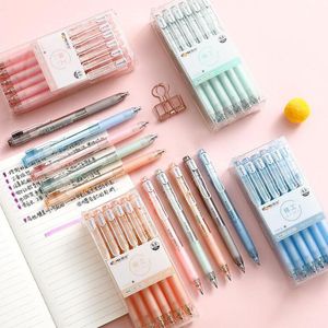 Gel Pens 40 Pcs/lot Sample Transparent Press Pen Cute 0.5mm Black Ink Neutral Promotional Gift Stationery School Supplies