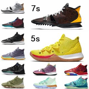 Rayguns Black Gold Patrick Soundwave Kyrie 7 mens basketball shoes Irving 5s sponge sandy Creator Hendrix squidward men trainers sports sneakers