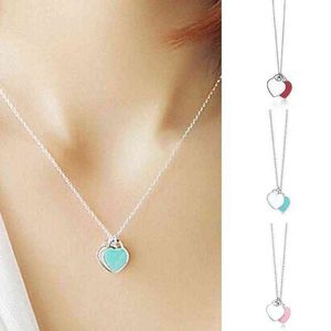 New Trendy Double Heart Pendant Clavicle Chain Women Exquisite Fashion Pendant Necklace For Valentine's Day New Year Gifts J0a0 G1206