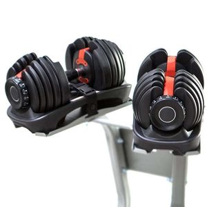 Оборудование для спортзала для домашней фитнеса 1pc 40 кг регулируемые гантели набор гантелей на 90 фунтов гантели с подставкой