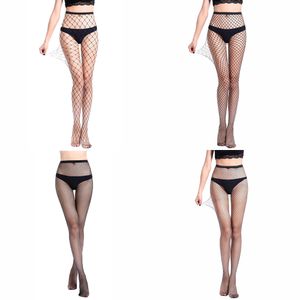 Novas Mulheres Sexy Fishnet Mantyhose Médio Grade Mulheres Molas Transparentes Magro Alto Cintura Meia Calças Malha Lingerie X0521