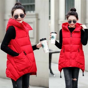 Autumn And Winter Women Vest Thick Student Cotton Coats Plus Size 5XL Lady Clothing Warm 211120