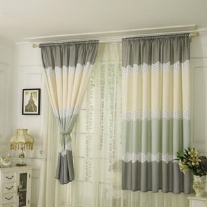 Varanda Bedroom Wide Strip Curtain Curtain Fabric Home Têxteis Têxteis Moderno para Poliéster Janela Drapes