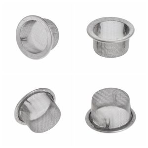 Schermo per pipa per tabacco Filtri a sfera in metallo Argento e ottone Acciaio inossidabile 16mm Mesh Bowl Rete di combustione per tubi di cristallo di pietra di quarzo