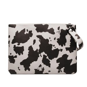 Solros Pu Cosmetic Case 9 Mönster Makeup Bag Faux Leather Wristlet Påsar Färg Leopardkopplingar Daybag Dom1851