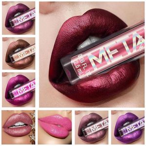 Metallic Ciecz Szminka Lip Gloss Easy Makeup Non-Stick Cup Lipglaze Pearlescent Beauty