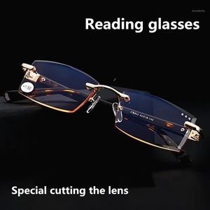 Okulary przeciwsłoneczne Wysokiej jakości Specjalne Cięcie Presbiopia Soczewki Mężczyźni Styl Square Reading Glassful Fashion Presbyopic Spectacles do Hiperopii