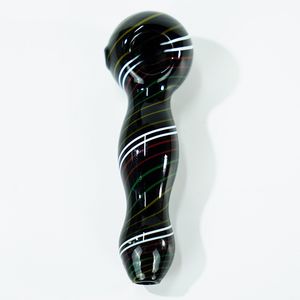 Black Cool Heady Glass Spoon Pipe Bule and White Sundries Rury ręczne Palenie Hurtownie Colored Tobacco Packet Mini Bubbler