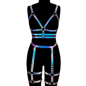 Sexy Leather Buttocks Fashion Harness Erotic Costume Cage Bra Garter Belt Stocking Suspenders Body Bondage Bdsm Lingerie Set Women Leg