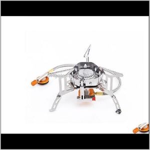 gas cooktop Sports & Outdoors Windproof Outdoor Stoves Adaptor Burner Stove Lighter Tourist Equipment Kitchen Cylinder Propane Grill H