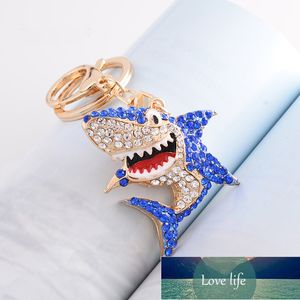 Modetillbehör Ocean Animal Jewelry Keychains Alloy Rhinestone Fish Keyrings For Women Car Key Ring Bag Pendant Gift Factory Price Expert Design Kvalitet