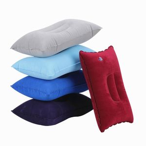 Outdoor Pads Portable Ultralight Inflatable PVC Nylon Air Pillows Camping Sleep Cushion Travel Hiking Beach Car Plane Head Rest Camp Gears