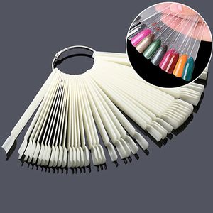 False Nail Tips Fan Nature Clear Black Finger Full Card Art Display Practice Polish For Manicure Tools Nails