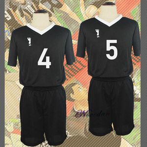 Haikyu! Haikyuu !! Inarizaki High School Miya Atsumu Cosplay Kostium czarny garnitur Jednolity Anime Siatkówka Jersey Sportswear Y0913