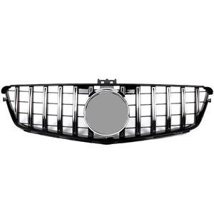 For C CLASS W204 GT Mesh Grilles ABS Material 2007-2014 Racing Grills Replacement Kidney Grille Front bumper