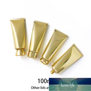 100ml guld plast klämma röret 100g tom kosmetisk mjuk flaska hudvård cream shampoo lotion tandkrämförpackning behållare