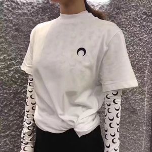 21SS New Lovers Shirts Tee Women Half Moon Camiseta informal mangas cortas Vest Singlete Dise￱ador de ropa Camas de la calidad de la calidad