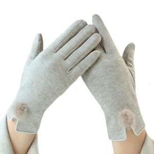 Pięć palców rękawiczki kobiety zimowe ciepłe ekran dotykowy
