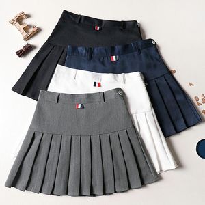 Kjolar vit veckad kjol kvinnlig 2021 vår sommarhögskola hög midja koreansk harajuku förhindrar exponerad tennis miniskirt
