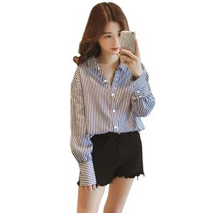 Kvinnors Blusar Ysdnchi Striped Blouse Spring Autumn Women Black Strips V-Neck Long Sleeve Work Office Tops Business