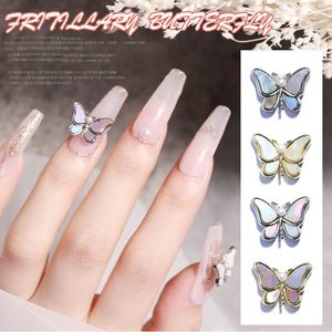 Nail Bow Knot Real Gold Zircon Jewelry Japanese Super Flash Full diamond Fritllary Butterfly for Nail Art Decoration