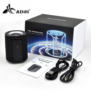 ADIN Bas Bluetooth Metal Titreşim Hoparlör 15 W Mini Taşınabilir Kablosuz Subwoofer Bilgisayar Müzik Hoparlörler Telefon Altavoz Kutusu