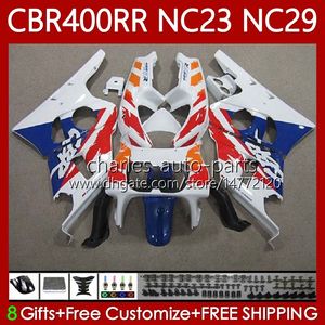 Kit de corpo para Honda 400cc CBR400 RR NC23 CBR 400 RR CC NC29 88-99 Bodywork Stock Blue 65No.23 CBR400RR 88 89 90 91 92 93 CBR 400RR 1988 1989 1990 1991 1992 1993 Fairing OEM