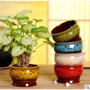 Ceramic Pots Kiln Change, Decorative Ornaments in Home Garden, Creative Plant Succulent Flower Pot Crafts 210401