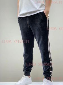 Corduroy Pants toptan satış-Tasarımcı Lounge Pantolon İşlemeli Logo Kadife Kış Rahat Uzun Pantolon Mens Bayan Gevşek Sokak Eğlence Moda Pantolon Çift Stil LW0125