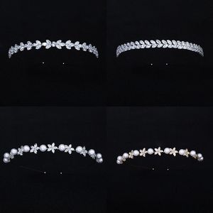 Floralbride Trendy Charm Popular Crystal Rhinestone Zircon Women Girls Tiara Headband Queen Party CZ Sticker Hair Jewelry