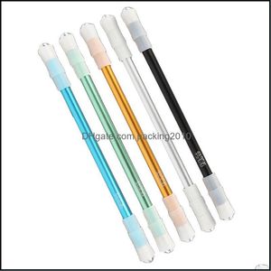 Długopisy Długopisy Pisanie Office Business Industrialuminum Alloy Funny Spinning Roting Pen Game dla dzieci Dzieci Uczniowie Zabawki School Sup