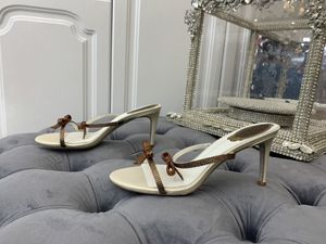 Женские сандалии на шпильке 7,5 см из натуральной кожи, женские дизайнерские сандалии с бантом, роскошные элегантные трендовые сандалии высшего качества