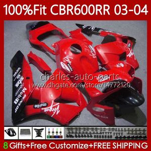 OEM Fairings For HONDA CBR600F5 CBR 600 RR F5 CC 2003 2004 Body 71No.108 CBR 600CC 600RR 600F5 03-04 Red black CBR-600 CBR600 RR CBR600RR 03 04 Injection mold Bodywork