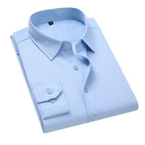 Xxl Herren Schwarzes Hemd großhandel-XXL XXXL XL xLarge Größe Herren Business Casual langärmeliges Hemd Weiß Blau Schwarz Smart Male Social Dress Hemden für Plus