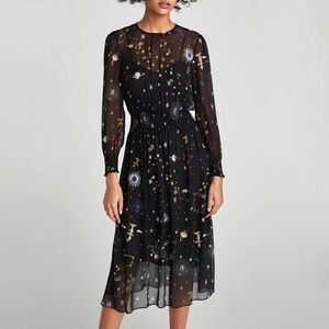 Женское платье весенние мода стильные отпечатки с длинным рукавом черное подкладка платье внутри современной леди платья 210602
