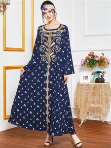 터키 빈티지 민족 무슬림 아바야 드레스 여성 자수 모로코 카프탄 맥시 드레스 가을 아랍어이 살미 옷 캐주얼
