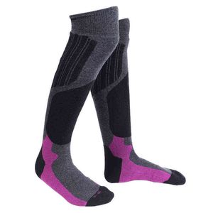 Bothock Men Skiing Socks Sports Ski Meias Ao Ar Livre Tubo Longo Terry Terry Socks Caminhadas Caminhadas Meias Inverno Mulheres Quentes Algodão Y1222