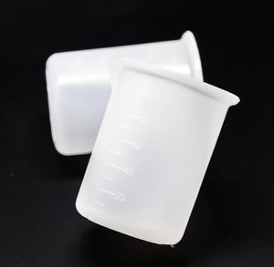 Misurino da 100 ml Strumenti di misurazione per la cucina Riutilizzabile Colla trasparente Bilance in silicone Tazze Cottura fai da te Bar Accessori da pranzo SN4319