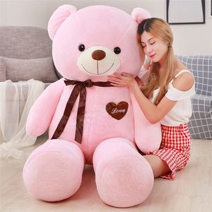 60-100cm Bonito urso de peluche cravejado brinquedos de pelúcia linda urso bonecos presentes para meninas crianças crianças aniversário presente de natal