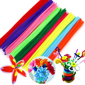 100pcs/lot bendaroos Montessori Materials Math Chenille stems Sticks Puzzle Craft Children Pipe Cleaner Educational Creative Toy 5178 Q2